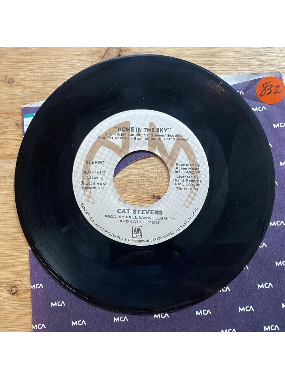 Cat Stevens - Another Saturday Night/Home in the Sky 45rpm VG+ R10